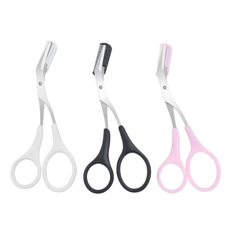 Beauty Tools Products for Women Eyebrow Trimmer Eyebrow Scissors with Comb Stainless Steel Eyebrow Razor Eyelash Hair Scissors