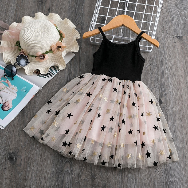 Spring Sequins Dress Kids Clothes Girls Elegant Formal Ball Gown For Girls Child Party Prom Dress Tulle Tutu Princess Dress 3-8Y