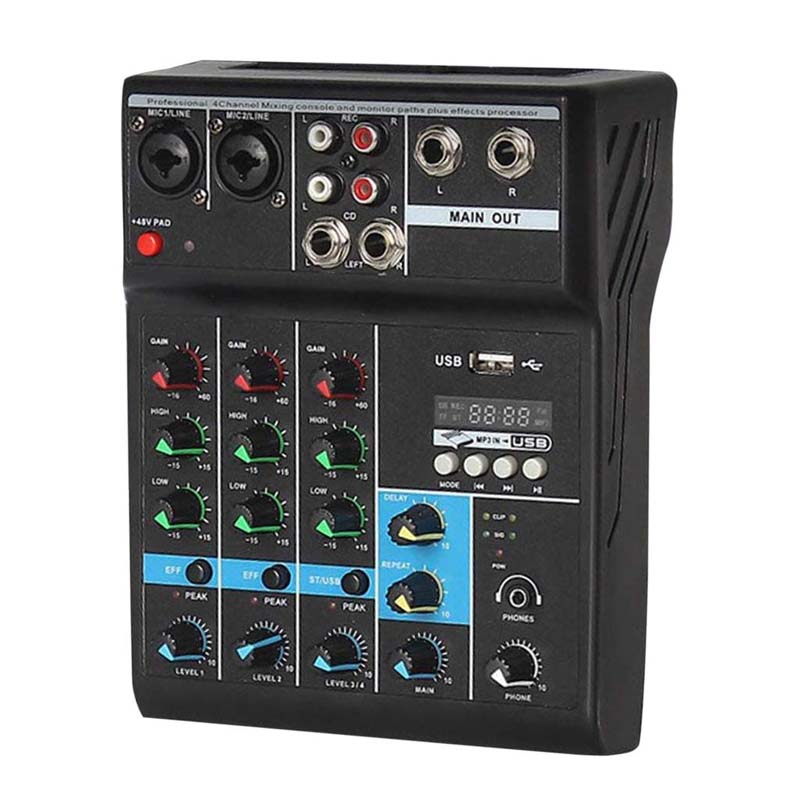 LEEDOAR AUDIO 4 5 Channel Professional Portable Mixer Sound Console Computer Input 48v Power Live Broadcast A4 A5 PK TEYUN JIY