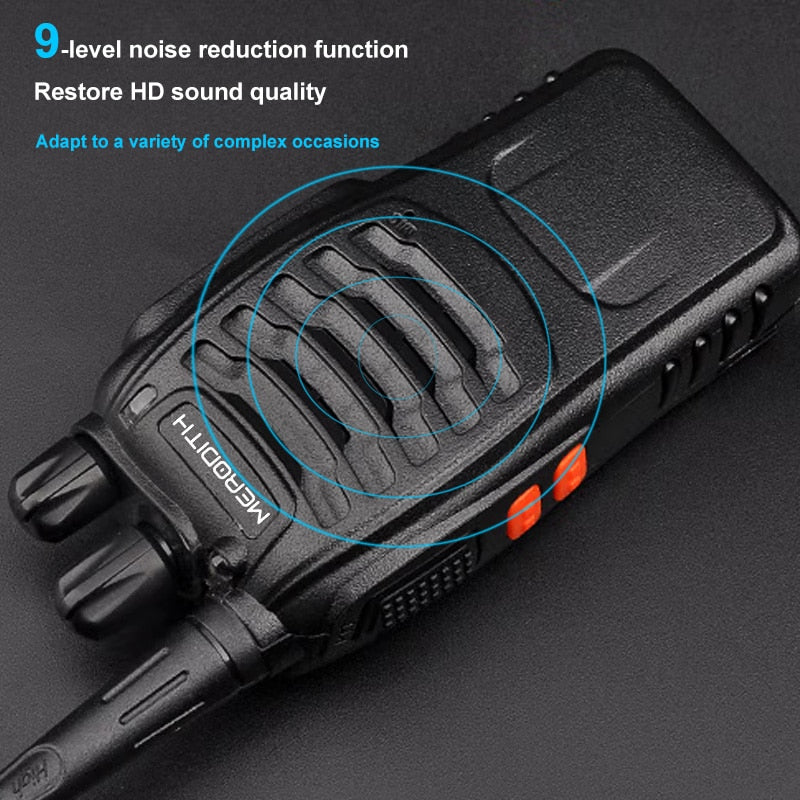 MERODITH walkie talkie profesional 888S  Two way radio long range Wireless set radio uhf communicator 400-470MHz 16CH radio