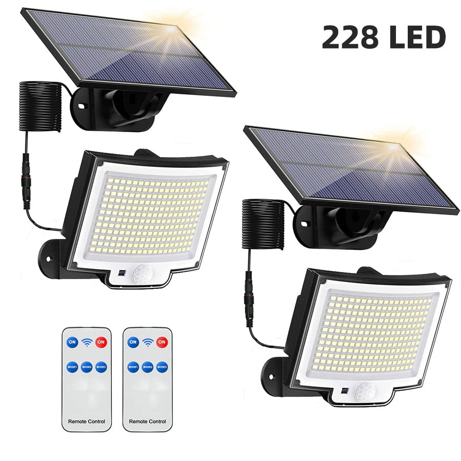 Solar LED light outdoor 106 LED spotlights lamp IP65 waterproof Motion Sensor Human Induction Solar Flood Security Lights 3 mode