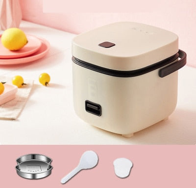 Mini Rice Cooker Multi-function Single Electric Rice Cooker Non-Stick Household Small Cooking Machine Make Porridge Soup 1.2L EU