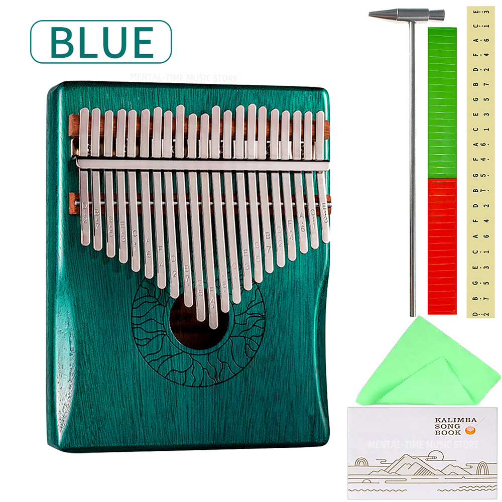 21 Key Kalimba 17 Keys Thumb Piano Calimba Mahogany Protable Keyboard Musical Instruments With Learning Book Accessories Gifts