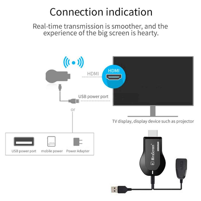 New TV Stick Wifi Display Receiver Anycast DLNA Miracast Airplay Mirror Screen HD-MI-compatible Android IOS Android PC Wireless