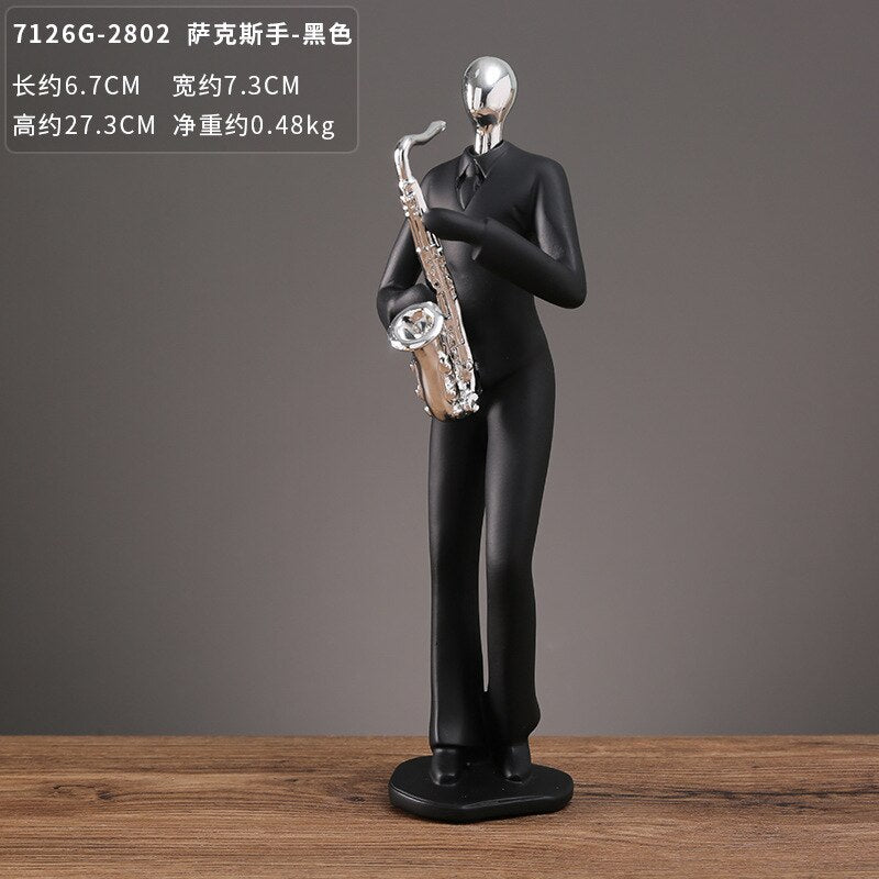 Resin Creative Band Abstract Figure Statue Decoration Personality Home Decoration Display TV Cabinet Living Room Desktop Crafts