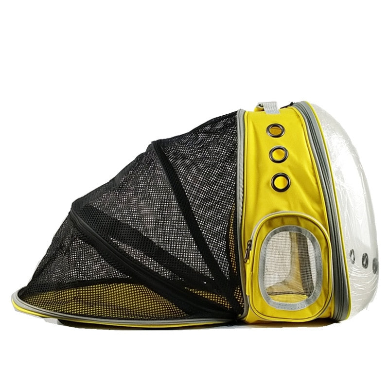 Pet Supplies Cat Space Capsule Backpack Carrier Ventilate Transparent Outdoor Traveling Hiking Carrying Expandable Rucksack