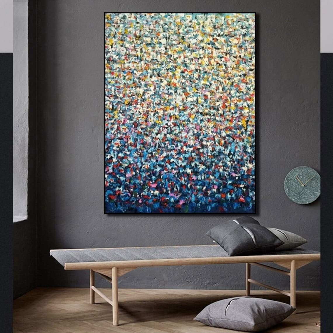 Abstract Contemporary Poster Prints Canvas Original Hand Painted Extra Large Wall Art Texture Picture for Living Room Home Decor