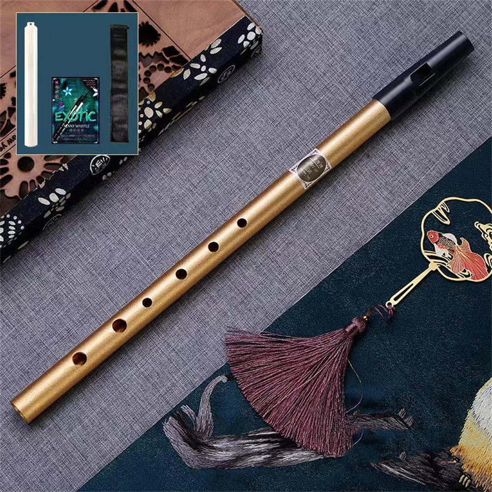 6 Hole Flute C/D Key Irish Whistle Ireland Tin Penny Whistle Metal Flute Instrument Woodwind Musical Beginners Accessories