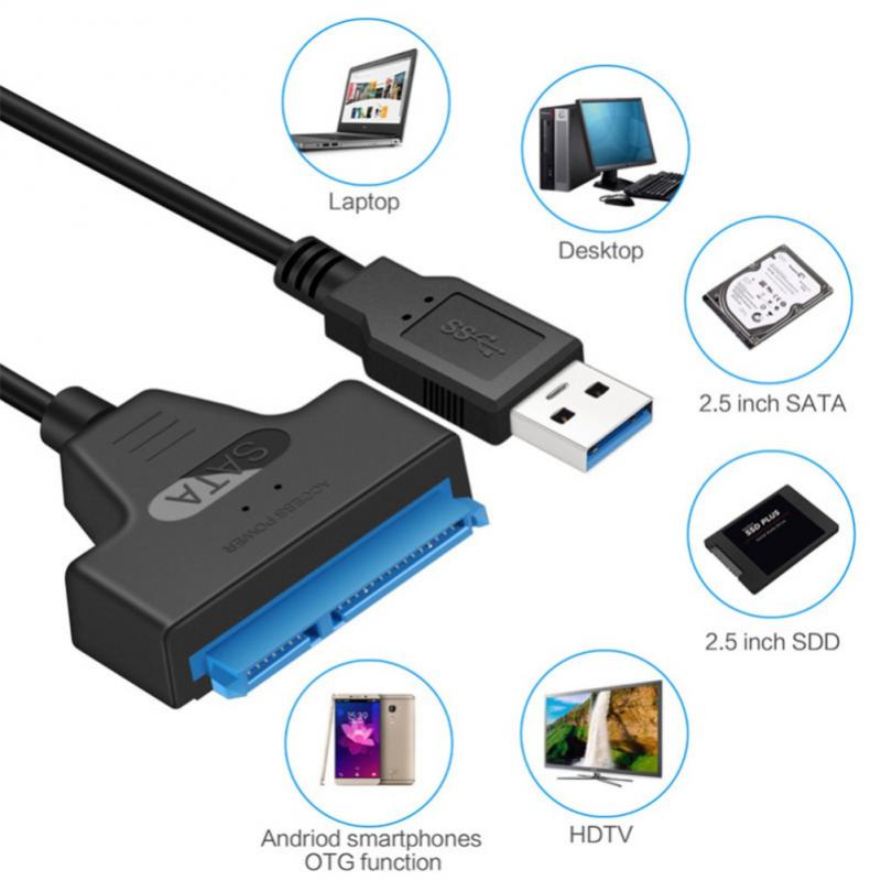 RYRA SATA To USB 3.0 / 2.0 Easy Drive Cable USB 3.0 To Sata III Hard Disk Adapter External 2.5 Inch HDD SSD Hard Drive Adapter
