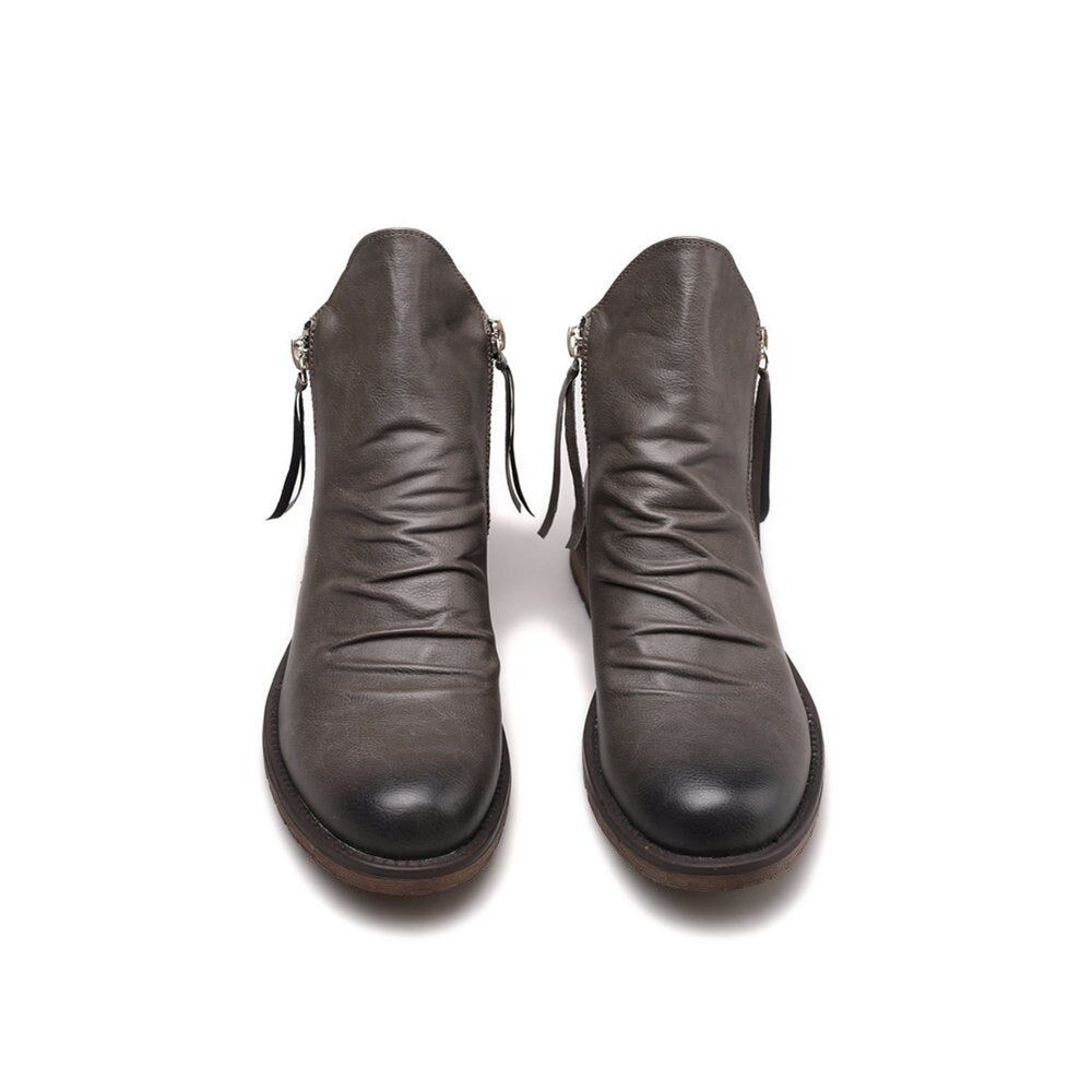 2022 Boots for Men Comfortable Retro Ankle Boots Non-Slip Leather Men&#39;s Shoes Cowboy Boots Mens Shoes Sneakers