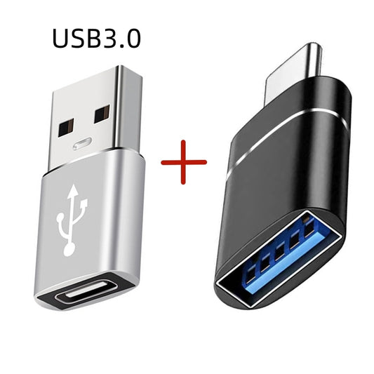 2PCS Charger Adapter USB3.0 To Type C OTG Connector Type-C to USB Male To Type-c Adapt Converter for PC MacBook Car USB ipad