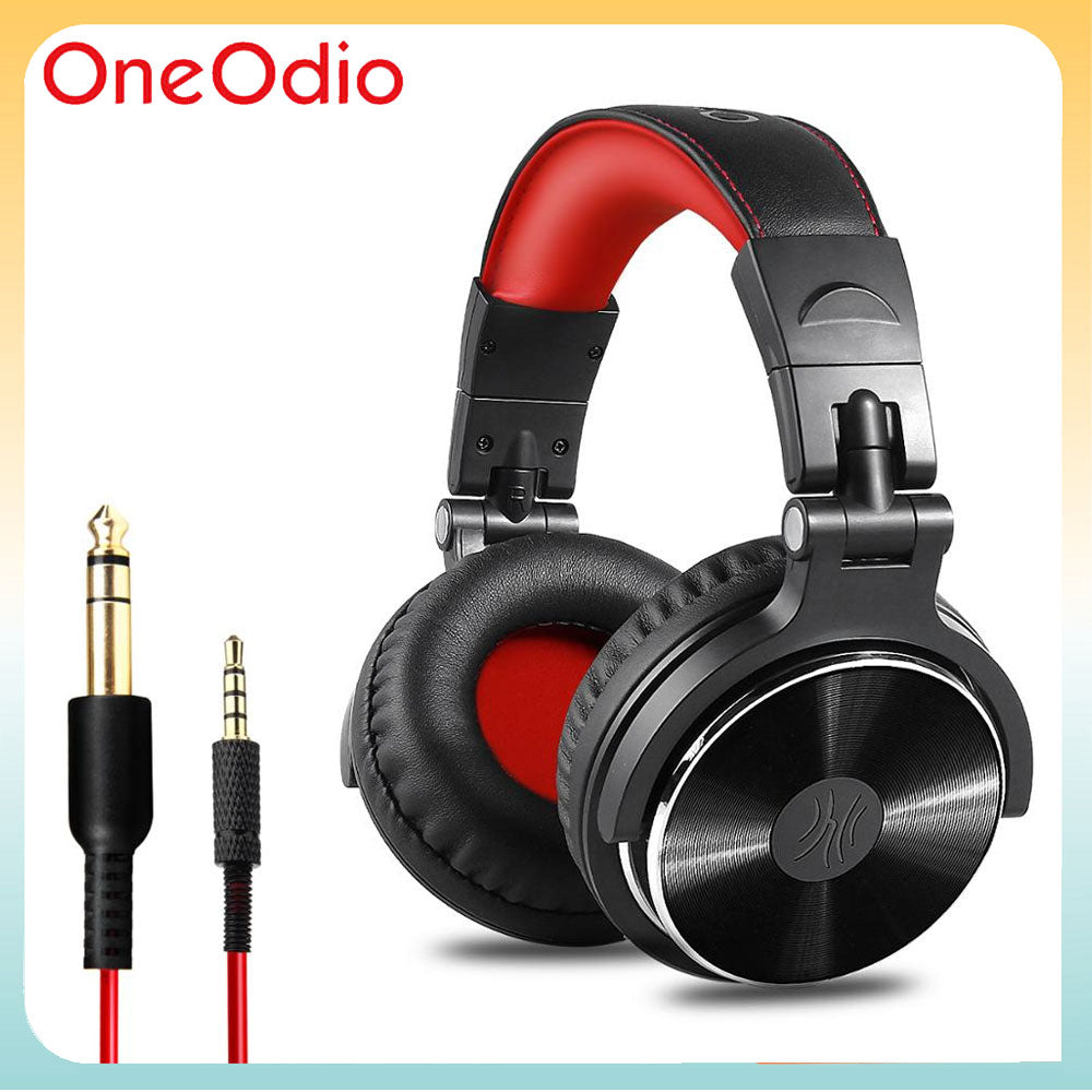 Oneodio Wired Over-Ear Headset With Microphone Hifi Studio DJ Headphones Professional Stereo Monitor Foldable Earphones