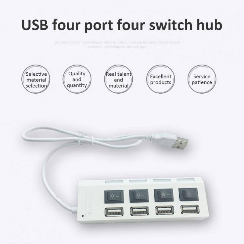 RYRA High Speed 4/7 Ports USB HUB 2.0 Adapter Expander Multi USB Splitter Multiple Extender With Switch 30CM Cable For PC Laptop