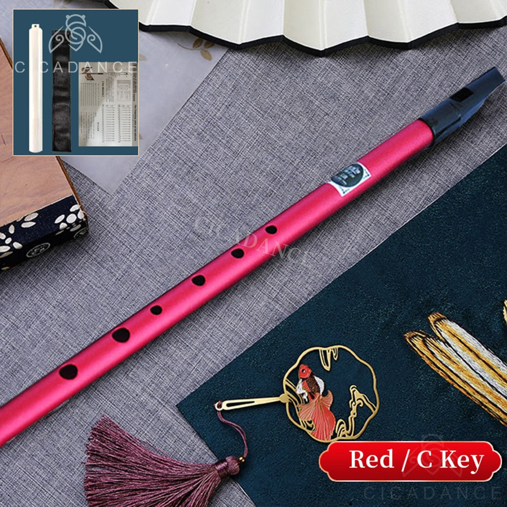 Irish Whistle Flute C/D Key 6 Holes Flute Instrument Aluminum Alloy Professional Beginner with  Accessories Christmas Gifts