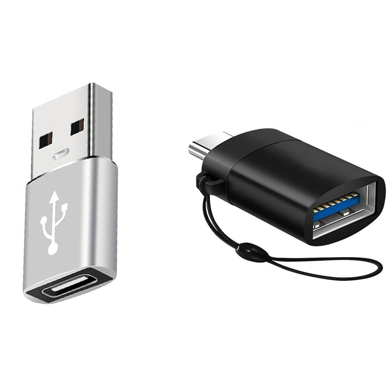 2PCS Charger Adapter USB3.0 To Type C OTG Connector Type-C to USB Male To Type-c Adapt Converter for PC MacBook Car USB ipad