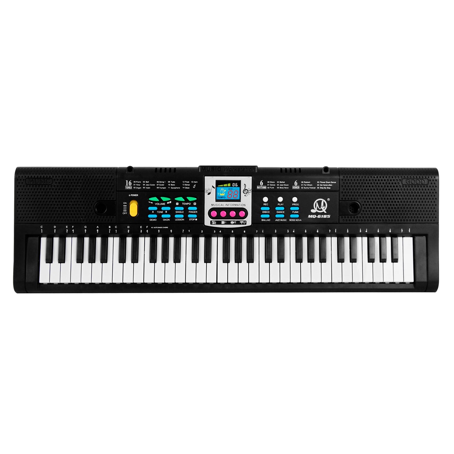61 Keys Digital Music Electronic Keyboard Kids Multifunctional Electric Piano with Microphone Interface Musical Instrument