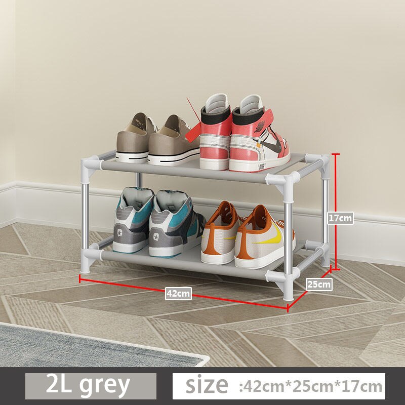 Simple Shoe Rack Metal Shoe Shelf Boots Shoes Rack Living Room Space Saving Shoes Organizer Stand Holder Nonwoven Shoe Cabinet