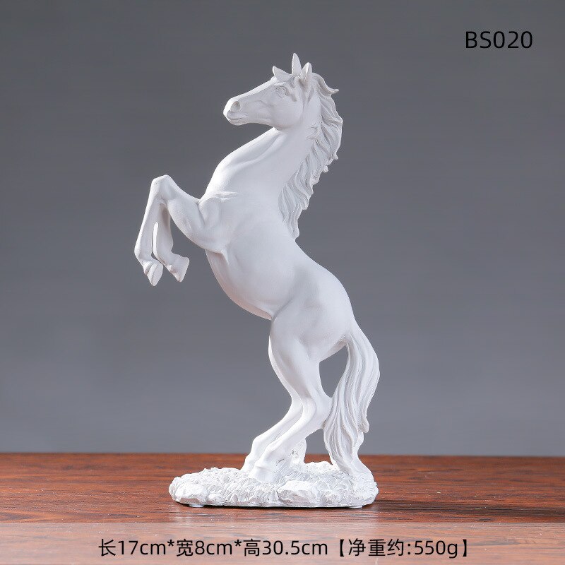 Resin Figuri Horses Figurine Animal Home Decor Europe Ornaments Living Room Office Crafts Desk Home Accessories Statue Decor