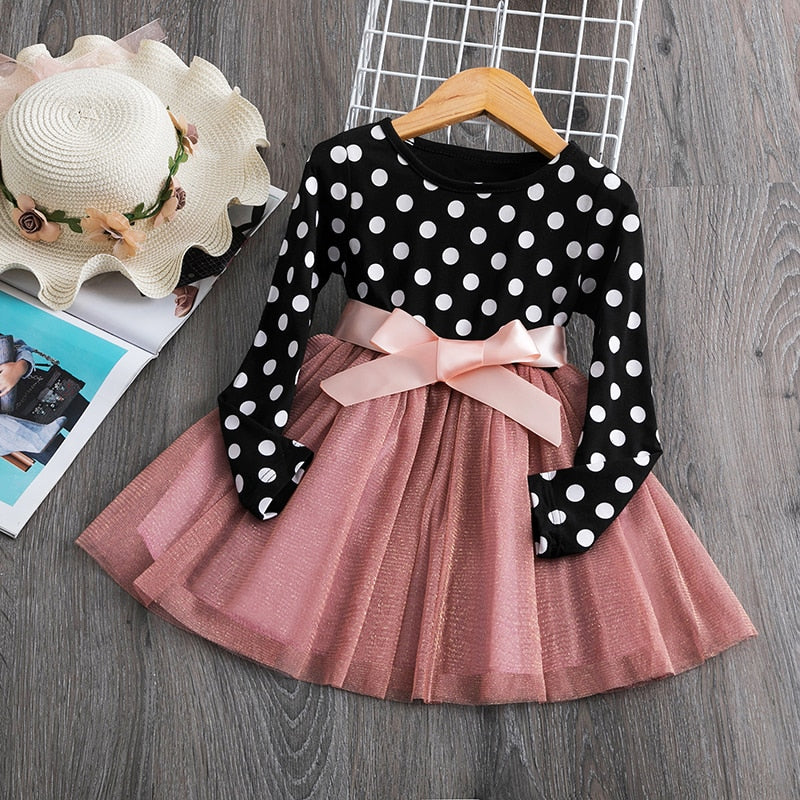 Spring Sequins Dress Kids Clothes Girls Elegant Formal Ball Gown For Girls Child Party Prom Dress Tulle Tutu Princess Dress 3-8Y