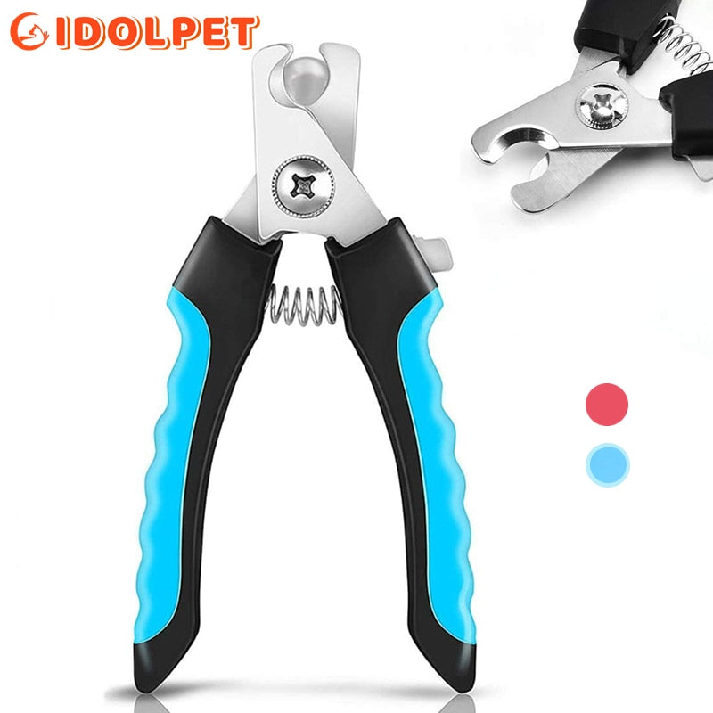 Professional Pet Nail Clipper with Safety Guard  Stainless Steel Scissors Cat Dog for Claw Care  Grooming Supplies Size Fits All