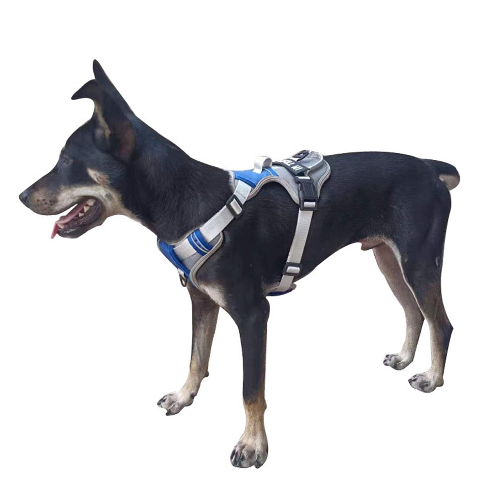 Dog Harness NO PULL Outdoor Walking Breathable Reflective Adjustable Small Dog Harness for Medium Large Dogs Pet Supplies