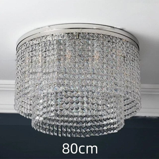 NEW Modern Crystal LED Chandeliers Lighting Luxury Rectangular K9 Hanging F Pendant Lamp Personality Dining Designer Suspension